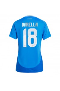 Italië Nicolo Barella #18 Voetbaltruitje Thuis tenue Dames EK 2024 Korte Mouw